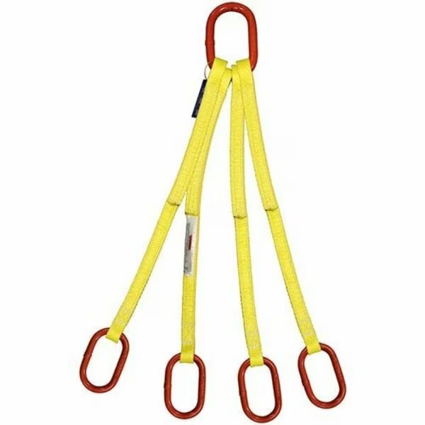 Four Leg Bridle Nylon Slng, 1 in Web Width, 20ft L, Oblong to Oblong Link, 6,400lb, Hsi, Mfr#: QOO-EE1-801-20